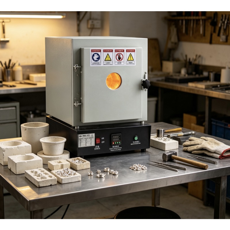 Jewelry Making Jewelry - 1150 ℃ เตาเผาแบบมัฟเฟิลสำหรับงานหล่อเครื่องประดับ 1750 วัตต์ พร้อมหน้าต่างมองเห็น