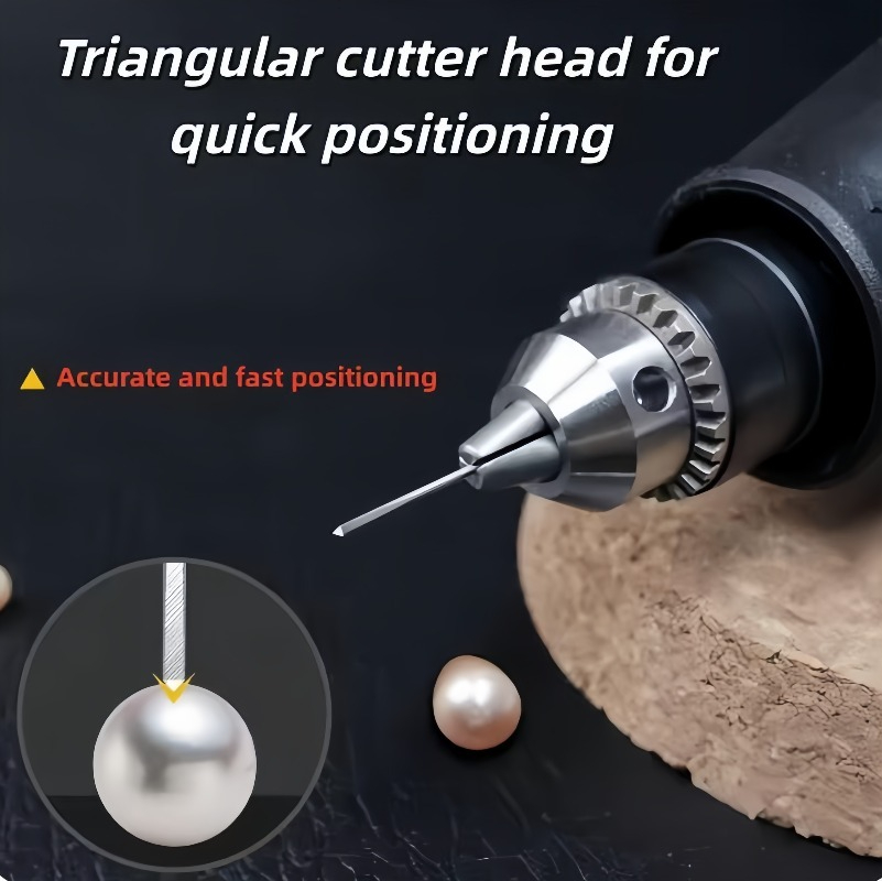 Jewelry Making Machine - เข็มเจาะมุก, ดอกสว่านสามเหลี่ยมสองหัว, การเจาะและขยายรู, เครื่องมือประมวลผลเครื่องประดับ