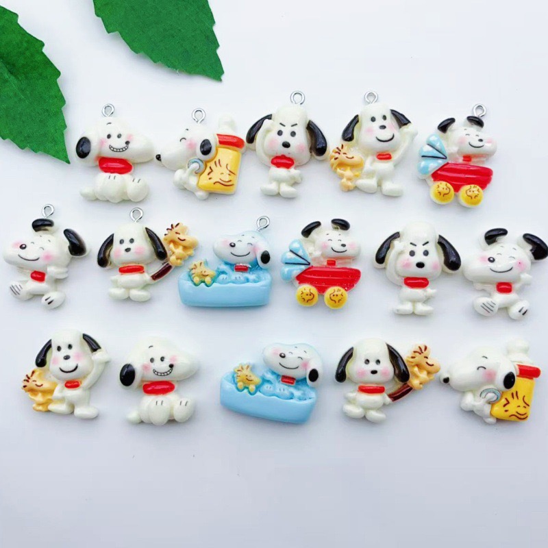 Jewelry Making Jewelry - จี้รูปสุนัขการ์ตูนเรซิ่น 12 ชิ้น, ต่างหูทำเอง DIY, อุปกรณ์เสริมพวงกุญแจ