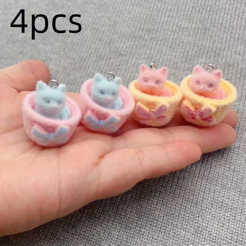 จี้แมวเรซิน 3D แบบนุ่ม 4 ชิ้น  - Jewelry Making Jewelry บทวิจารณ์และราคา
