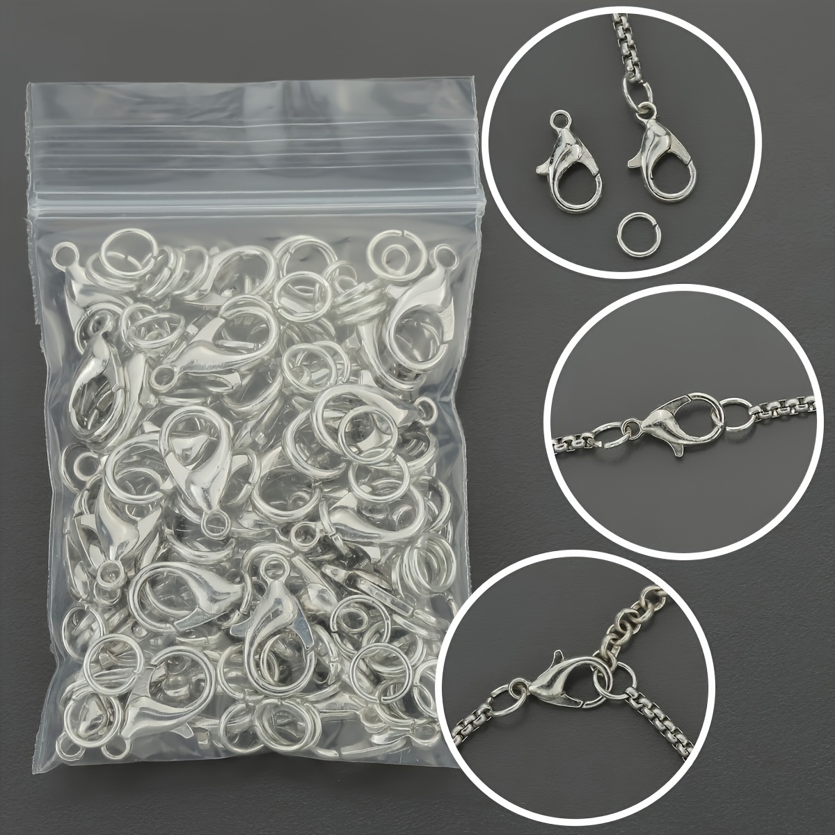 ตัวล็อคแบบก้ามปู 1/2/300 ชิ้น  - Jewelry Making Kit For Beginners บทวิจารณ์และราคา