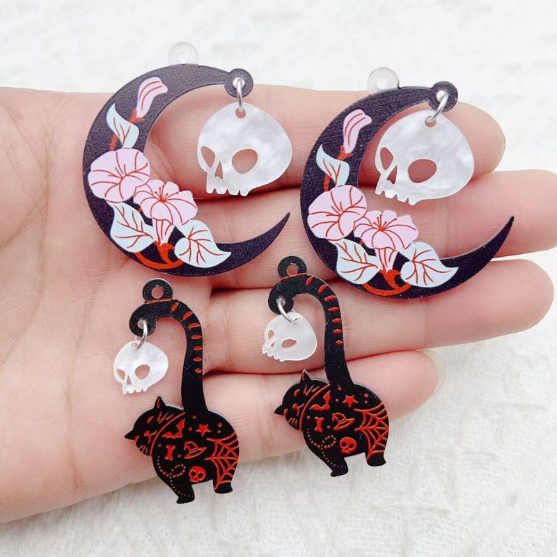 10 ชิ้น จี้อะคริลิคฮาโลวีน รูป - Jewelry Making Jewelry บทวิจารณ์และราคา