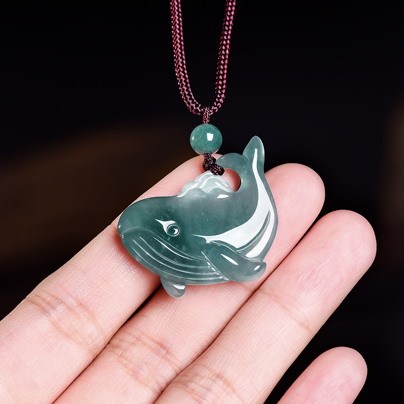 จี้สร้อยคอหยกพม่าแท้รูปปลาวาฬ  - Jewelry Making Jewelry บทวิจารณ์และราคา