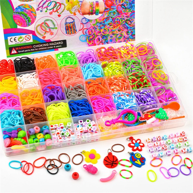4300 ชิ้น+ ชุดยางรัดหลากสี 32  - Jewelry Making Kit For Beginners บทวิจารณ์และราคา