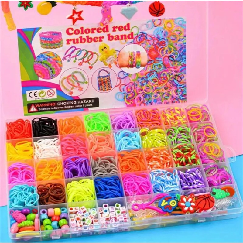 4300 ชิ้น+ ชุดยางรัดหลากสี 32  - Jewelry Making Kit For Beginners บทวิจารณ์และราคา