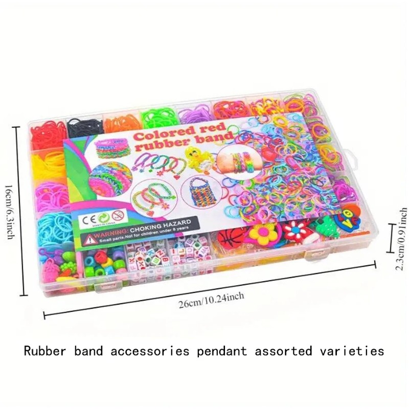4300 ชิ้น+ ชุดยางรัดหลากสี 32  - Jewelry Making Kit For Beginners บทวิจารณ์และราคา