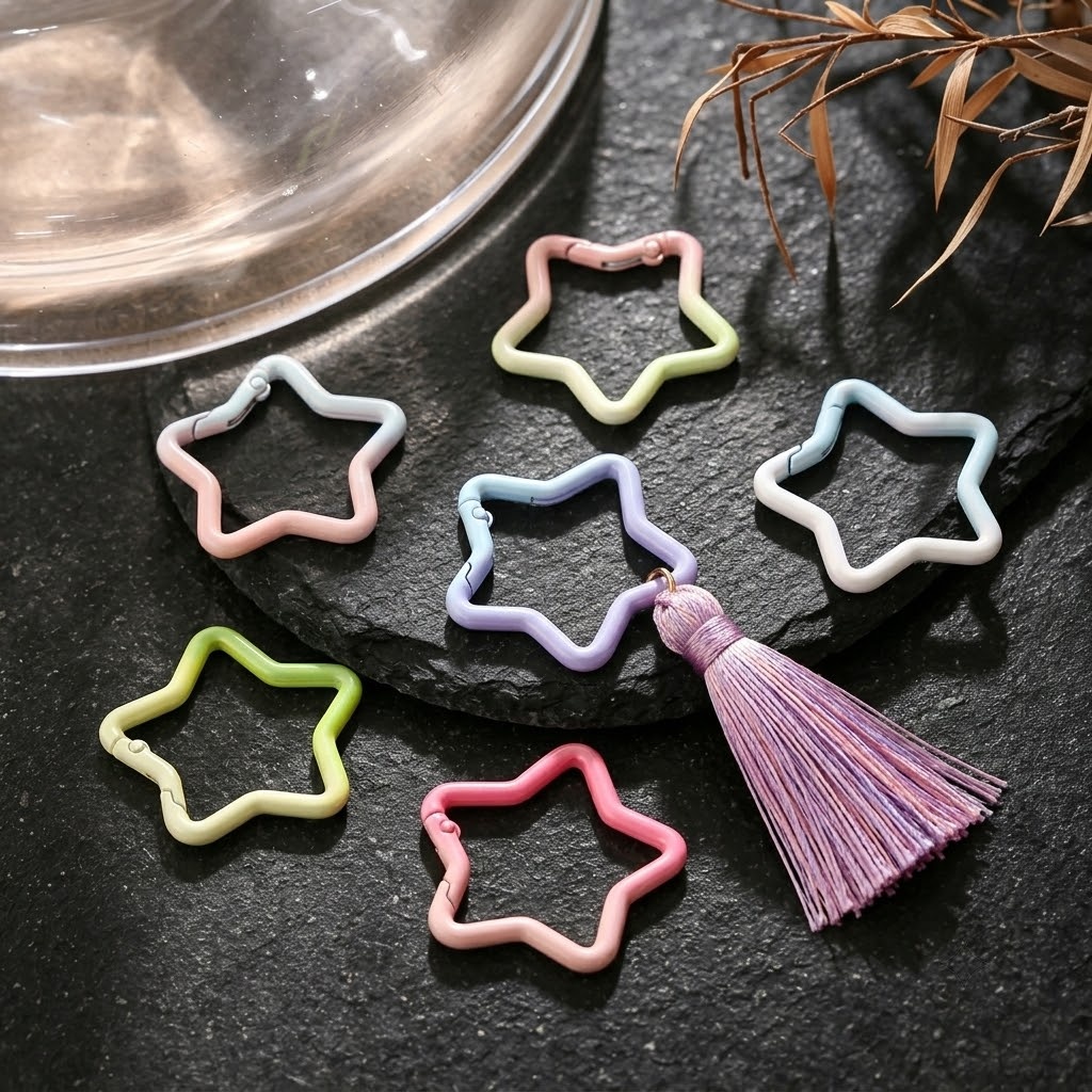 ห่วงคล้องกุญแจรูปดาวไล่สี 5 ชิ - Jewelry Making Kit For Beginners บทวิจารณ์และราคา
